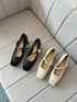 High Quality Square Toe Buckle Marry Jane Block Heels